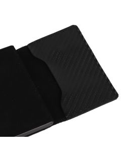 Card Wallet Soft Leather Large Capacity Lose Proof Multifunctional Men Wallet Gift Carbon Fiber Black