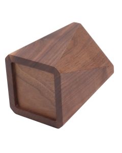 Cooking Utensil Container Smoothing Stable Large Capacity Simple Wooden Pen Holder for Kitchen Family Office Rhombic(3.9x4.3in)