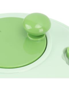 Salad Spinner Plastic Time Saving Fast Mixing Washable Rotatable Veggie Washer for Kitchen Green