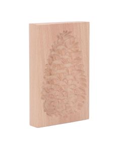 Wooden Cookie Mould Beechwood Reusable Washable Biscuit Press Stamp Mold for Kitchen Baking Pine Cone