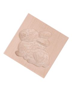 Wooden Cookie Mould Beechwood Reusable Washable Biscuit Press Stamp Mold for Kitchen Baking Rabbit