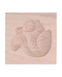 Wooden Cookie Mould Beechwood Reusable Washable Biscuit Press Stamp Mold for Kitchen Baking Squirrel