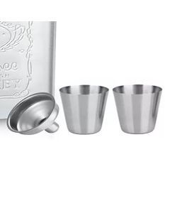 Hip Flask Portable Leak Proof Stainless Steel Whisky Hip Flask with Funnel for Hiking Climbing Fishing Camping 7oz