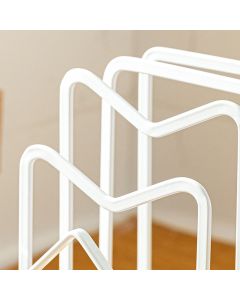 Chopping Board Storage Rack Multifunctional Pot Pan Lid Stand Holder Iron Good Ventilation Kitchen Countertop Organizer White Standard