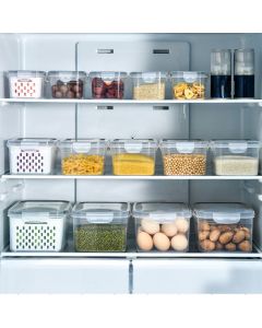 3pcs Drain Storage Basket Box Transparent Leakproof Food Storage Containers with Removable Colander for Fridge