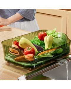 Dish Drying Rack Plastic Visualize Diversion Effluent Dish Diversion Rack for Chopsticks Bowl Plate Spoon Transparent Green