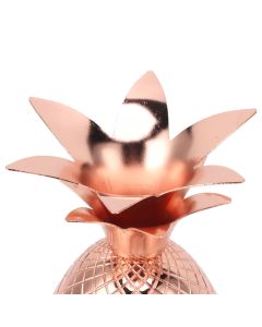 Cocktail Shaker Pineapple Shape Stainless Steel Polished Smooth Surface 500ml for Home Bar Rose Gold