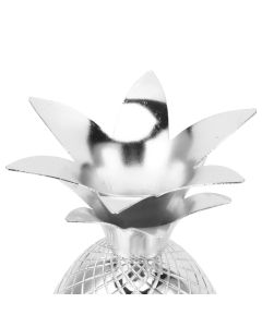 Cocktail Shaker Pineapple Shape Stainless Steel Polished Smooth Surface 500ml for Home Bar Silver