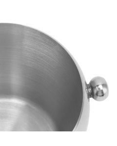 Stainless Steel Ice Bucket Champagne Ice Bucket Wine Chiller Bucket Beverage Tub with Smooth Handle for Home Bars Parties Silver Naked Small 1L