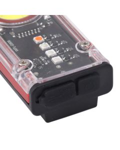 800LM COB Keychain Work Light Rechargeable Mini LED Flashlightht Outdoor Flashlight Bottle Opener Signal Light K45 Red
