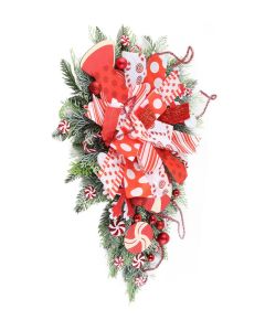 Christmas Garland Hanging Simulation Wreath for Living Room Bedroom Office Wedding Birthday