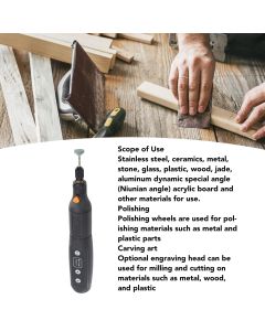 5 Speed 3.7V Mini Cordless Rotary Tool Mini Electric Grinder Set with Accessories USB Plug