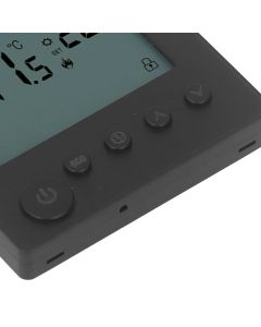 Digital Thermostat 4500W High Power Electric Floor Heating Temperature Control Thermostat for Office Mall AC 90V to 240V Black