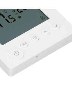 Digital Thermostat 4500W High Power Electric Floor Heating Temperature Control Thermostat for Office Mall AC 90V to 240V White