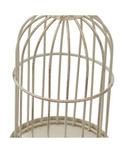 Birdcage Candle Holder Iron Vintage Detachable Stable Base Bird Cage Decor for Bedroom Restaurant L
