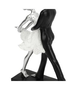Couple Dancing Sculpture Modern Simple Innovative Resin Hand Crafted Couple Dancing Abstract Statue Silver Hugging Double Ballet Dance