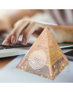 6cm Positive Energy Pyramid Tabletop Ornament Energy Generator for Stress Reduce Healing Meditation