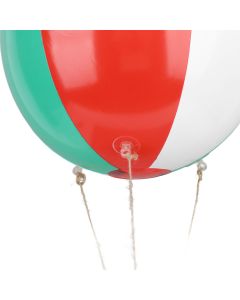 Hot Air Balloon with Rattan Basket PVC Colored Hanging Air Balloon Decoration for Christmas Decor