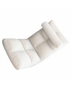 Floor Chair with Back Support Folding Sofa Chair Sleeper Bed Couch Recliner Floor Gaming Chair Meditation Chair for Adults White