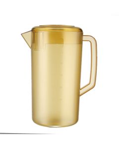 Water Pitcher PC Plastic High Temperature Resistance Frosted Kettle Mix Drinks Water Jug with Scale and Lid for Lemonade Beverage Ice Tea Dark Brown 5000ml
