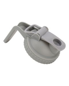 Wide Mouth Mason Jar Pour Spout Lid Leak Proof Mason Jar Flip Cap Lid with Handle Gray