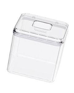 Rice Container Airtight Anti Bugs Moistureproof Hinged Lid Strong Plastic Rice Storage Bin for Family Kitchen White(16.5lb Capacity)