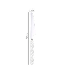 Flatware Cutlery Set Spoons Forks Knifes Utensils Tableware Sets with Ceramic Pearl Handles for Home Restaurant Hotel