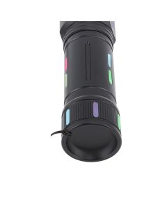 LED Flashlights High Powered Zoomable Handheld Torch Outdoor White Laser Long Range Flashlight with Battery Level Display