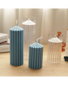 Coarse Rack Tip Scented Candle Mold Geometric Shape Plastic Candle Making Molds for Making Paraffin Wax and Carnauba Wax