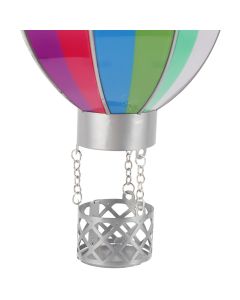 Hot Air Balloon Solar Lantern 600MAH Rainbow Color Automatic On Off Warm Light Outdoor Solar Hanging Lights for Patio Garden Porch