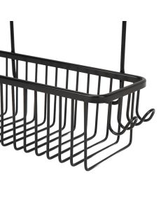 Over The Toilet Storage Shelf Large Capacity Aluminum Toilet Storage Basket Metal Bathroom Storage Organizer Black