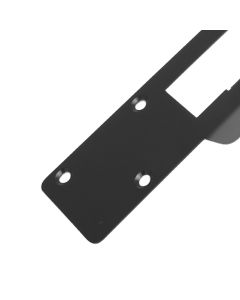 Door Strike Plate Double Holes Steel Reinforced Strong Easy Install Security Stike for 5‑1/2in to 6in Hole Center Distance Black