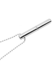 2PCS Stress Anxiety Relief Necklace Stainless Steel Mindful Breathing Exercise Device Whistle Pendant for Meditation Relaxation Calming Down