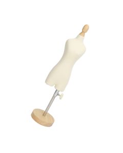Dress Form Female Mannequin Torso Mini Dress Model with Wooden Base for Sewing Display Photo Teaching 1/4