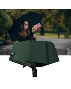 Travel Umbrella Sun Rain 3 Fold 8 Ribs Button Operation Light Weight Umbrella for Women Girl Daily Men Dark Blue