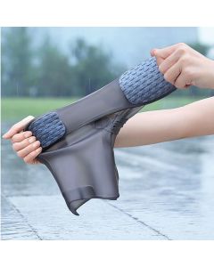 Waterproof Rain Boots Cover Silicone Comfortable Prevent Slip Thickened Outdoor Rain Shoe Covers for Men Women Fishing Hunting Tawny, Middle Tube Size 37‑39
