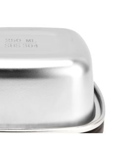 Lunch Box 304 Stainless Steel PP Food Grade Silicone Portable Food Container Storage Box for Picnic Camping Outdoor250ml
