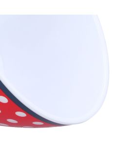 500ml Salad Bowl Thickened Snack Dessert Cake Fruit Bowl for Baking Table DecorationRed Dot