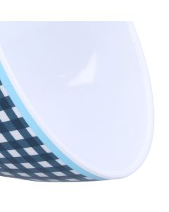 500ml Salad Bowl Thickened Snack Dessert Cake Fruit Bowl for Baking Table DecorationDark Blue Grid