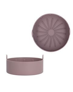 Reusable Silicone Pot Replacement Kitchen Electric Fryer Basket Tray Baking Accessory 20℃220℃(16cm Coffee )