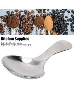 Stainless Steel Scoop Multifunctional Short Handle Ice Cream Sugar Tea Salt Coffee Spoon