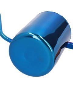 600ml Stainless Steel Manual Coffee Pot Long Narrow Spout Pour Over Kettle with Wooden HandleBlue