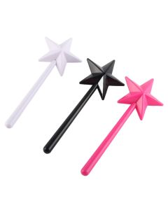 3Pcs Magical Salt Pepper Shakers Star Shaped Magic Wand Salt Pepper Shakers Magic Stick Refillable Seasonings Spices Dispenser Pink Black White