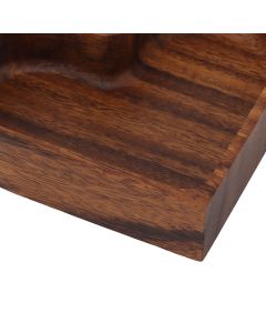 Walnut Fruit Plate Smooth Textured Elegant Wood Serving Tray for Snack Fruit Nut Kitchen Utensils Heart 14.5x14.5cm