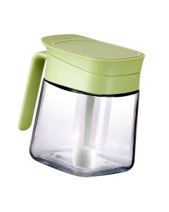 Spice Jar Glass Transparent Salt Sugar Pepper Seasoning Container Bottle for Home Kitchen Green