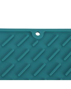 3 Fold Counter Foldable Drying Mat Silicone Fast Drying Waterproof Reusable Drying Kitchen Mat for Kitchen Bathroom Green