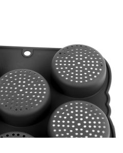 Hamburger Bun Mold Silicone 8 Cavity Easy Release Heat Resistant Hamburger Bread Bakery Pan for Kitchen