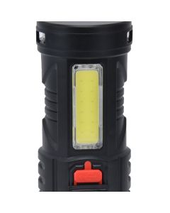 LED Flashlight with COB Sidelight USB Charging Ultra Bright Flashlight Portable Eletric Torch for Outdoor