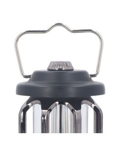 Retro Camping Lantern Vintage Camping Lamp Type C Rechargeable 3 Modes Dimmable with Hook Waterproof LED Tent Lamp for Garden Black