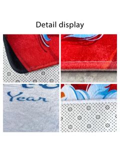 3Pcs Christmas Mat Sets Santa Claus Non Slip Mat Bathroom Doormat Toilet Seat Cover U Shaped Toilet Floor Mat